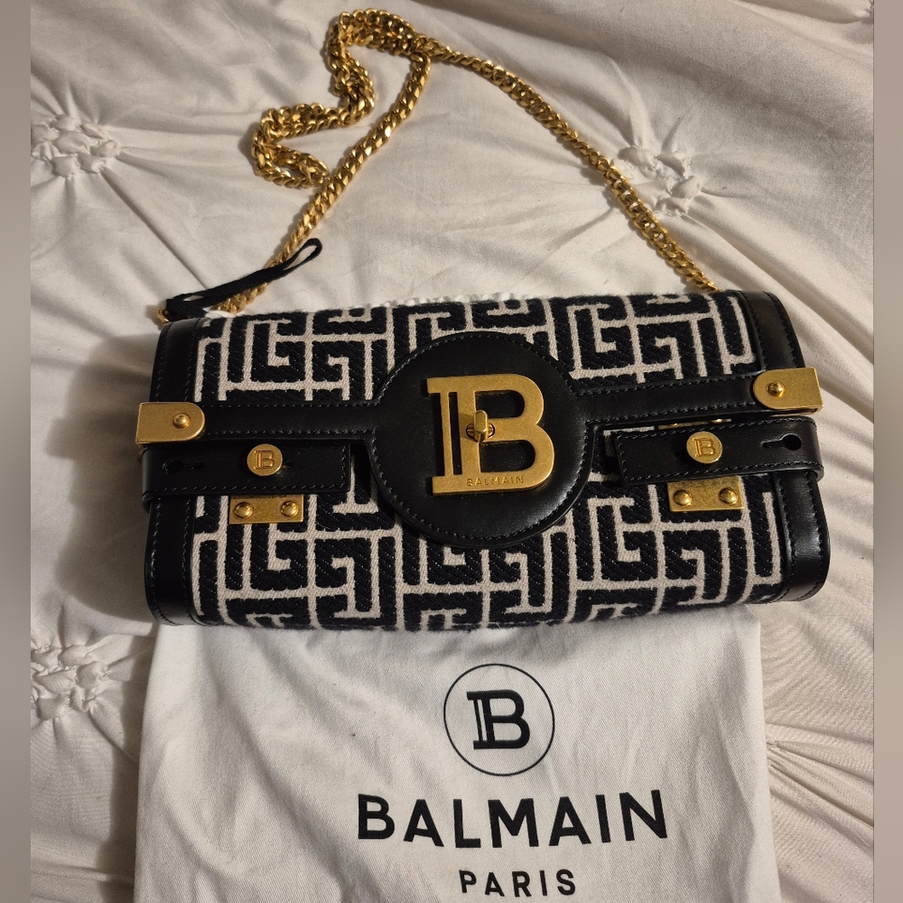 Balmain Crossbody Clutch Shoulder Wallet Bag